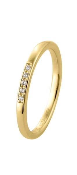 530123-3114-046 | Memoirering <br>Freilassing 530123 333 Gelbgold, s.Zirkonia<br>∅ Stein 1,4 mm <br>100% Made in Germany   437.- EUR   