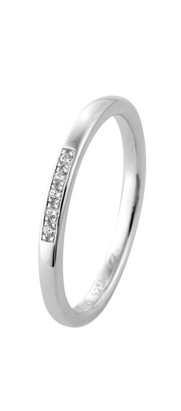 530123-Y514-001 | Memoirering Freilassing 530123 600 Platin, Brillant 0,050 ct H-SI∅ Stein 1,4 mm 100% Made in Germany   647.- EUR   