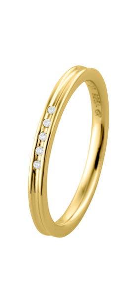 530127-3111-046 | Memoirering <br>Freilassing 530127 333 Gelbgold, s.Zirkonia<br>∅ Stein 1,1 mm <br>100% Made in Germany   446.- EUR   